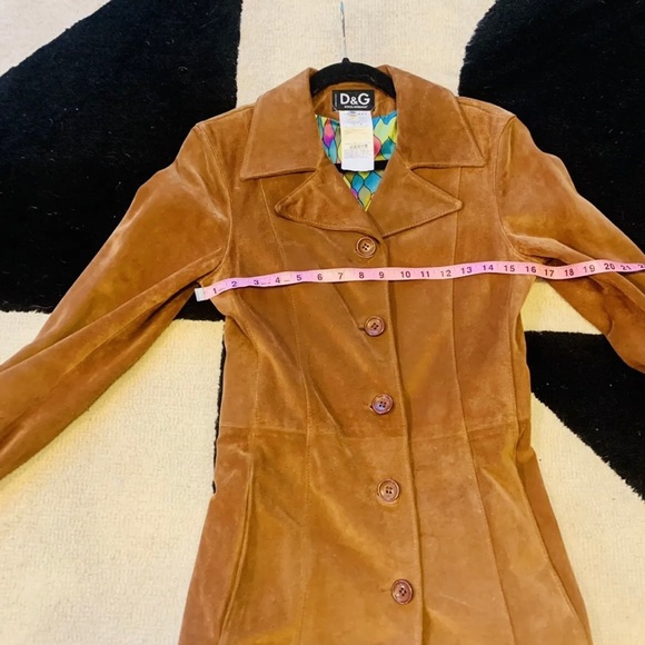 Dolce and Gabbana Brown Suede Trench Coat Size 40. - Picture 13 of 15